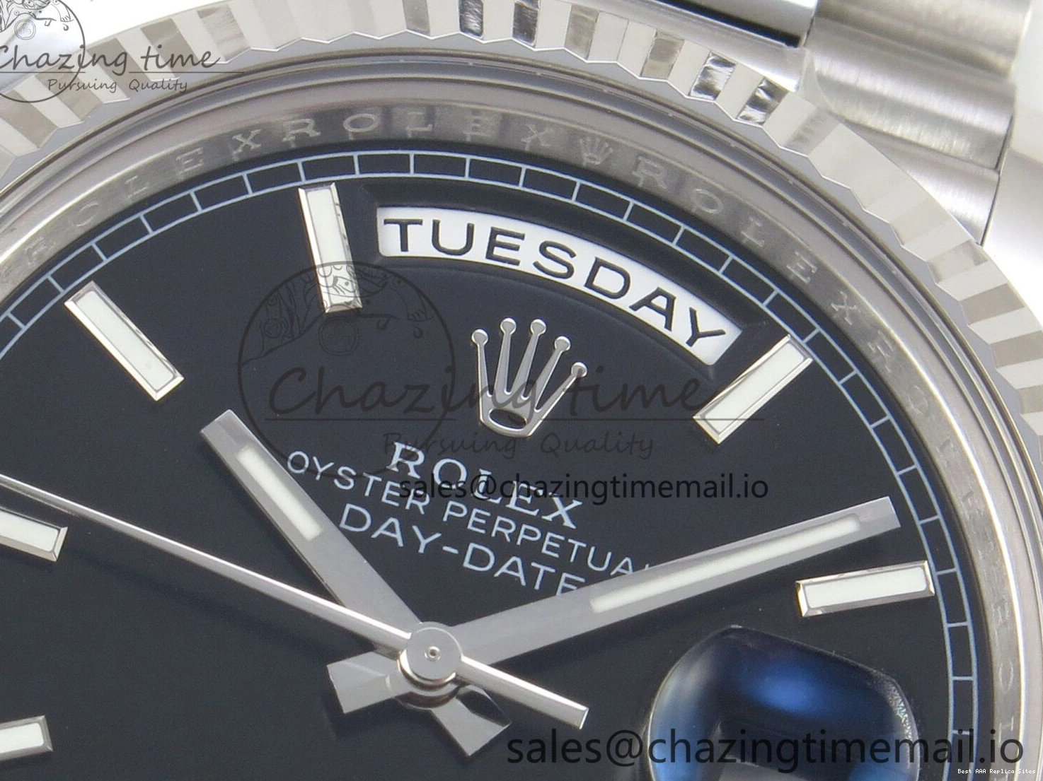 Good Copy Rolex Watches 1:1 (Gain Best Marker on Black Date Weight) Day SS V3 Bracelet Edition 40 228236 President VR3255 WellDesigned THBF Dial 268 0107